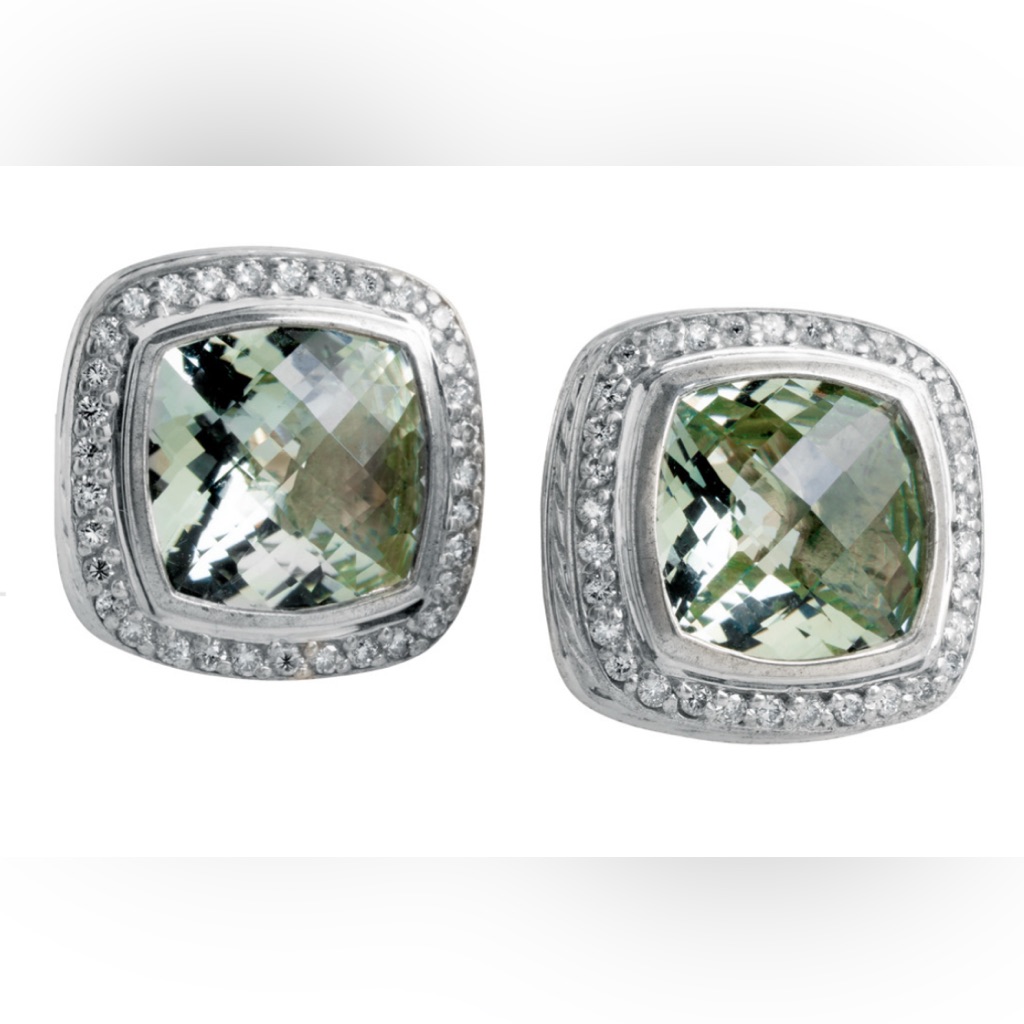 David Yurman Green And Silver Earrings 500$
